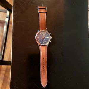 Townsman 44mm Chronograph Luggage Leather Watch